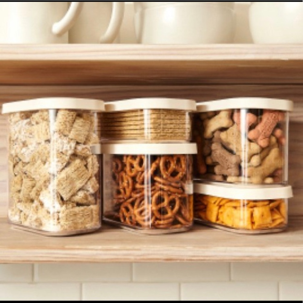 Set of 5 Stackable Pantry Containers from Small:Hours